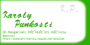 karoly punkosti business card